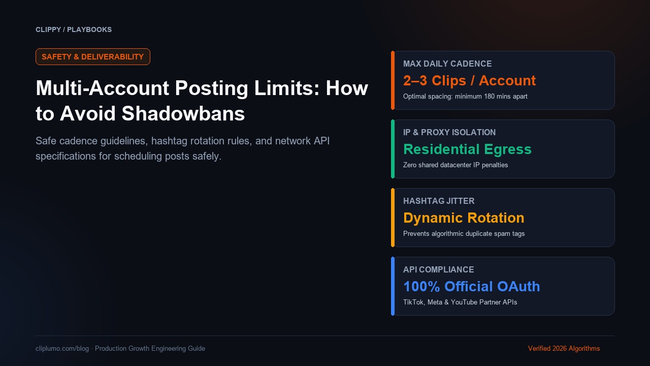 Multi-Account Posting Limits: How to Avoid Shadowbans Across 6 Networks